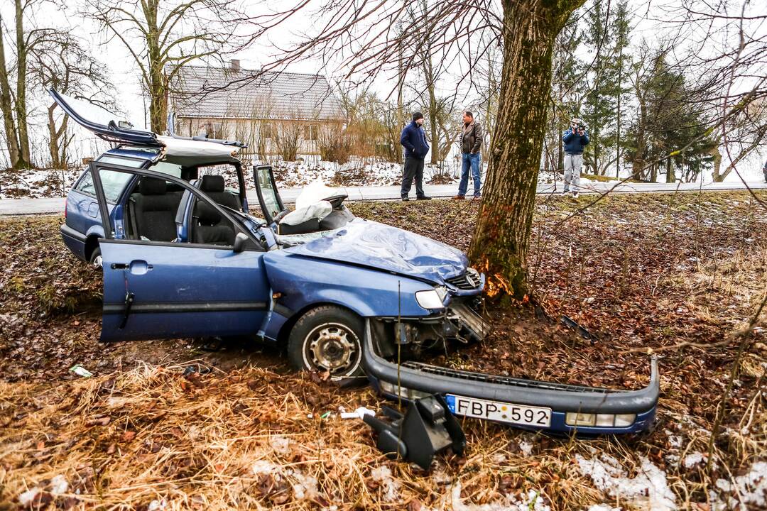 Avarija kelyje Kaunas - Kulautuva