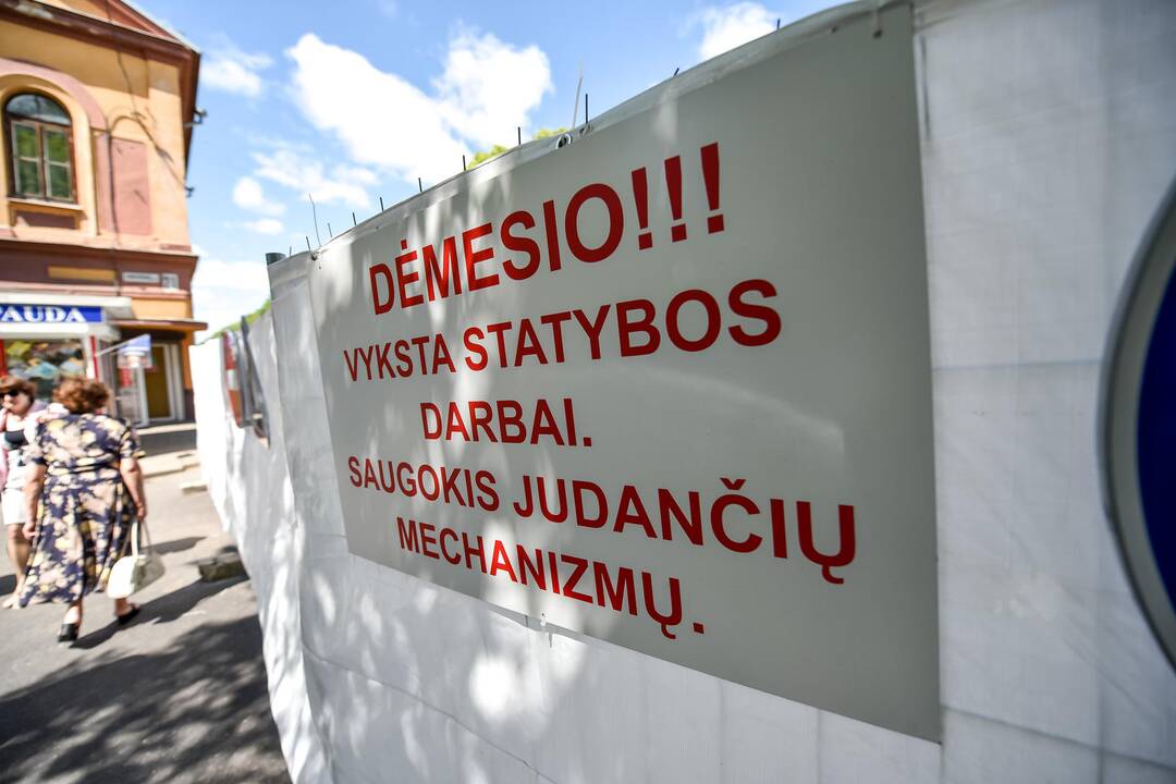 Uždaryta A. Mickevičiaus gatvės atkarpa ties Laisvės alėja