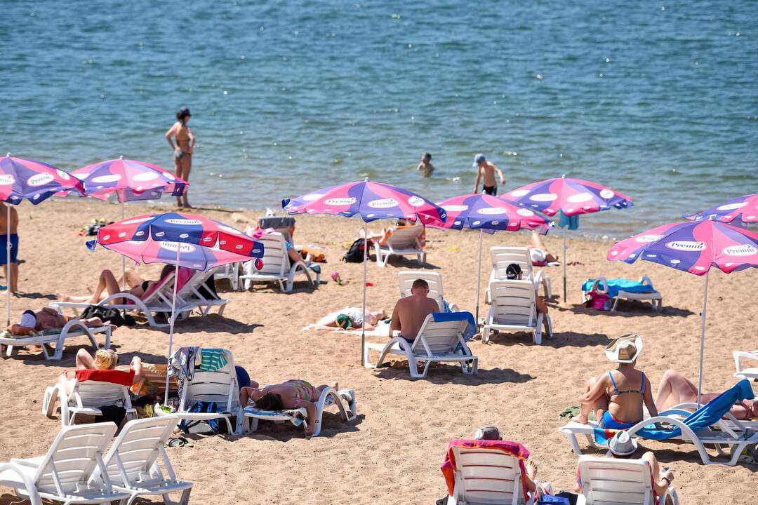 Ištuštėję Kauno paplūdimiai