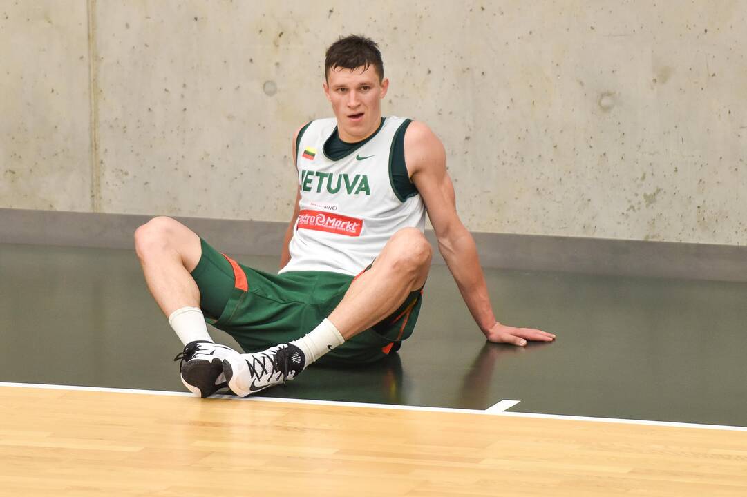 Lietuvos krepšinio rinktinės treniruotė Kaune