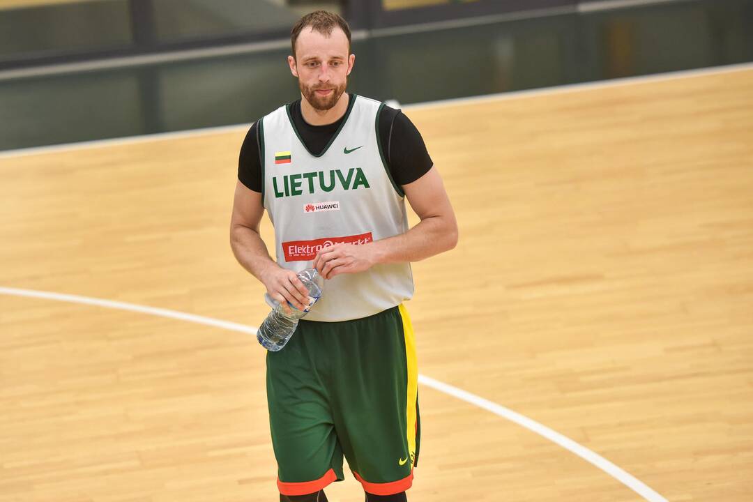 Lietuvos krepšinio rinktinės treniruotė Kaune