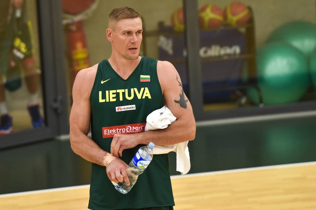 Lietuvos krepšinio rinktinės treniruotė Kaune