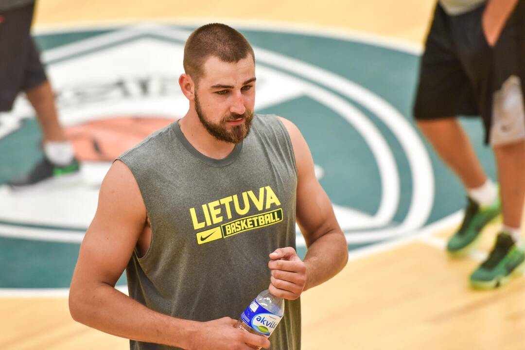 Lietuvos krepšinio rinktinės treniruotė Kaune