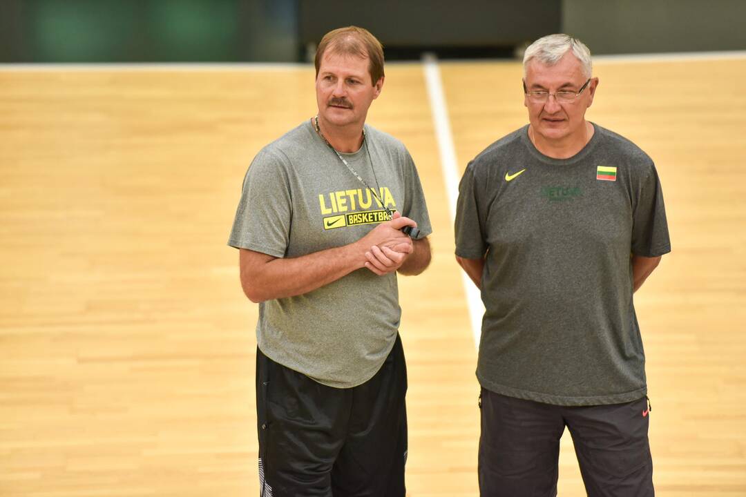 Lietuvos krepšinio rinktinės treniruotė Kaune