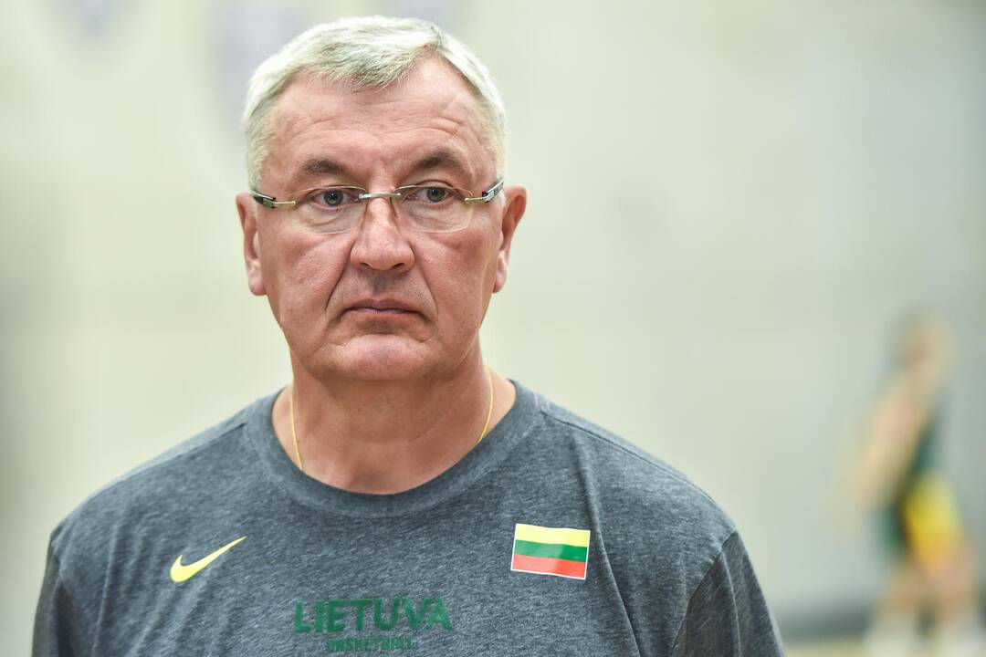 Lietuvos krepšinio rinktinės treniruotė Kaune