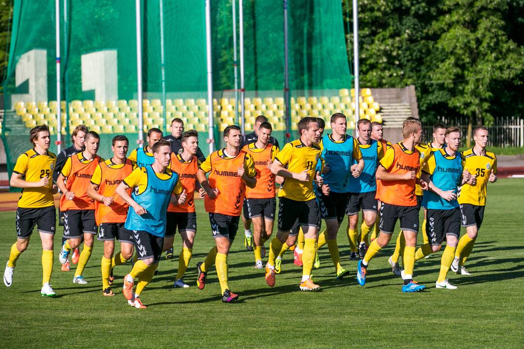 Lietuvos nacionalinės futbolo rinktinės treniruotė Kaune