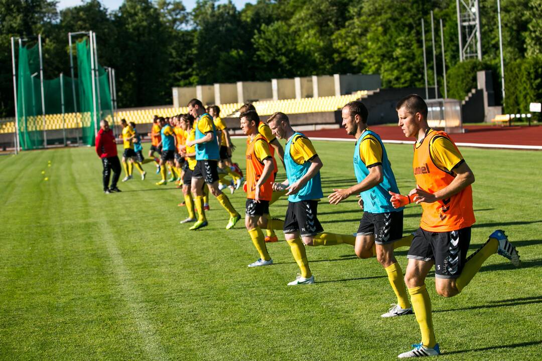Lietuvos nacionalinės futbolo rinktinės treniruotė Kaune