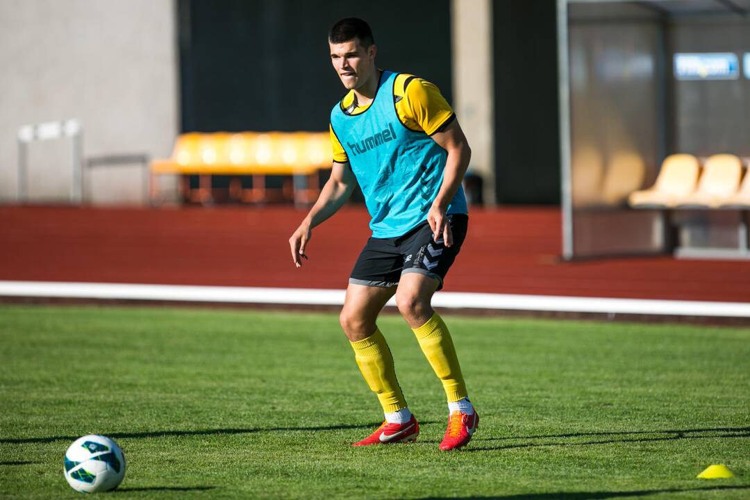 Lietuvos nacionalinės futbolo rinktinės treniruotė Kaune