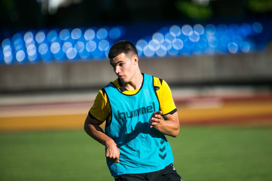 Lietuvos nacionalinės futbolo rinktinės treniruotė Kaune