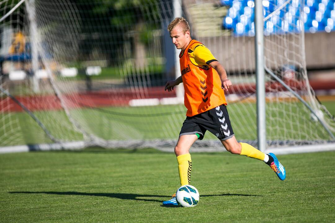 Lietuvos nacionalinės futbolo rinktinės treniruotė Kaune