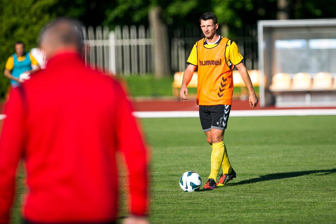 Lietuvos nacionalinės futbolo rinktinės treniruotė Kaune