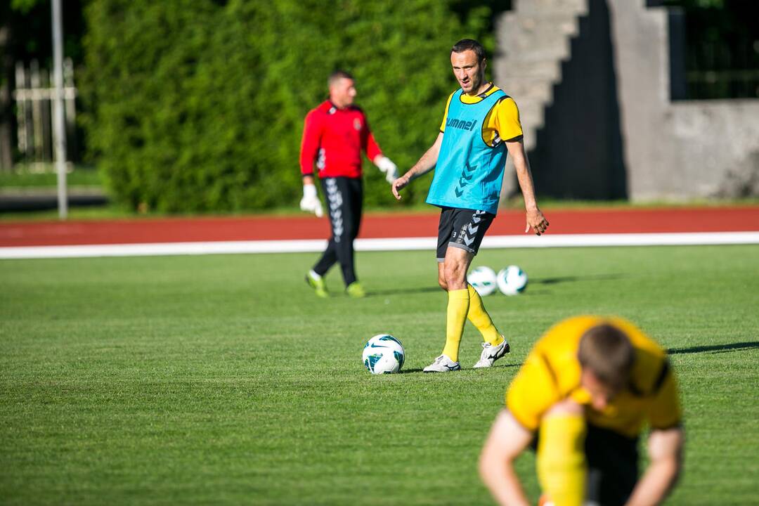Lietuvos nacionalinės futbolo rinktinės treniruotė Kaune