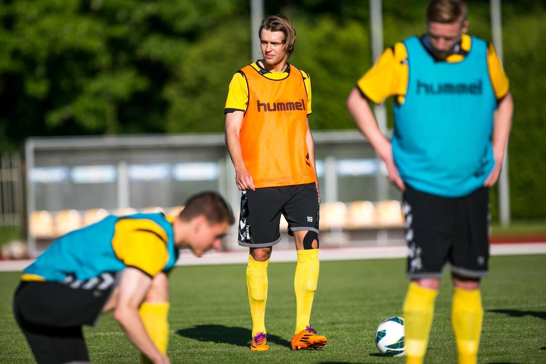 Lietuvos nacionalinės futbolo rinktinės treniruotė Kaune