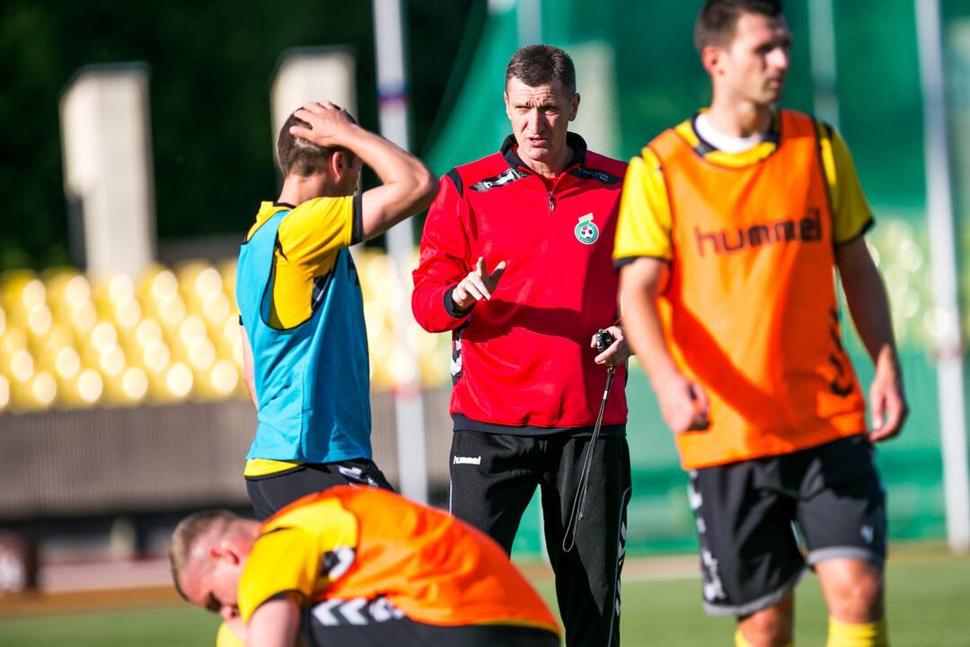 Lietuvos nacionalinės futbolo rinktinės treniruotė Kaune