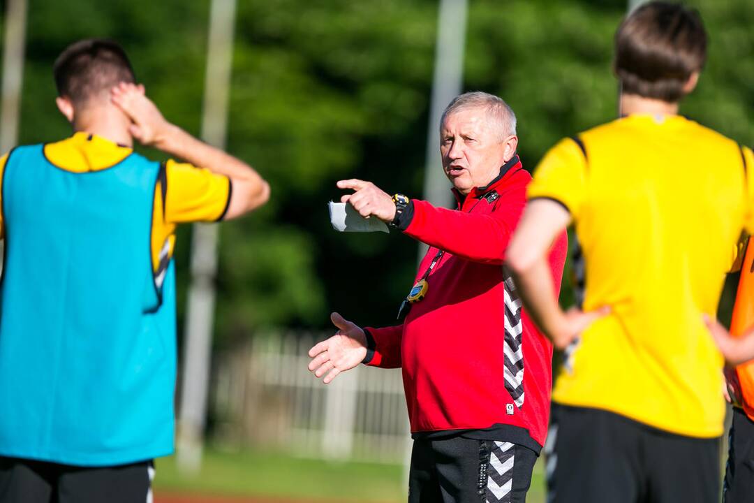 Lietuvos nacionalinės futbolo rinktinės treniruotė Kaune