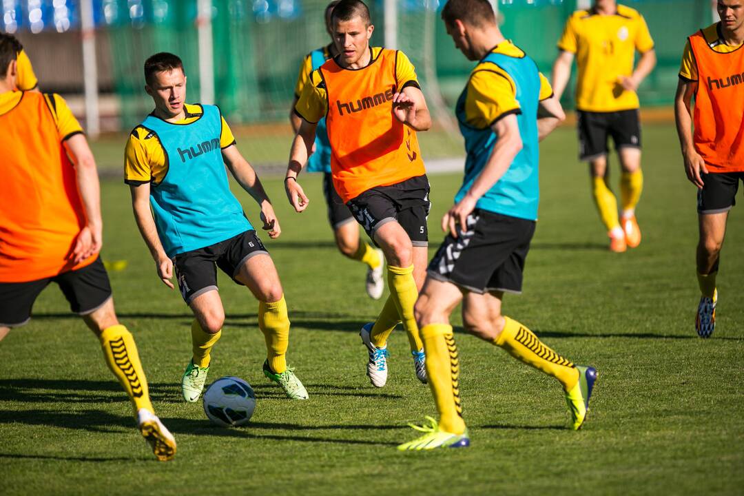 Lietuvos nacionalinės futbolo rinktinės treniruotė Kaune
