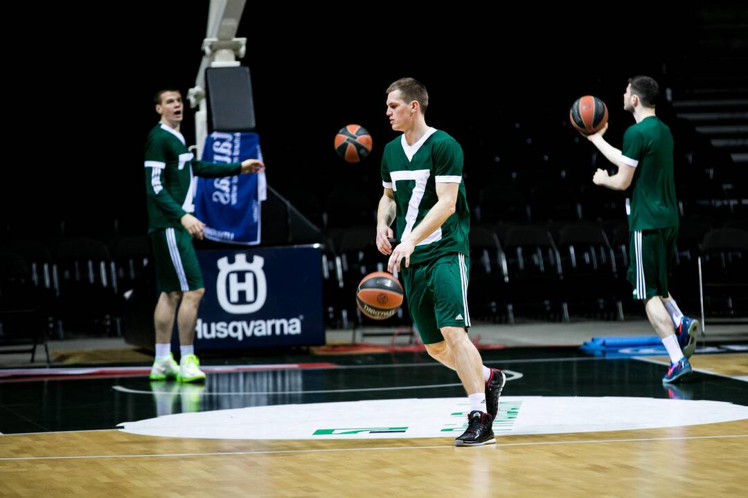 „Žalgirio“ treniruotė prieš susitikimą su Maskvos CSKA