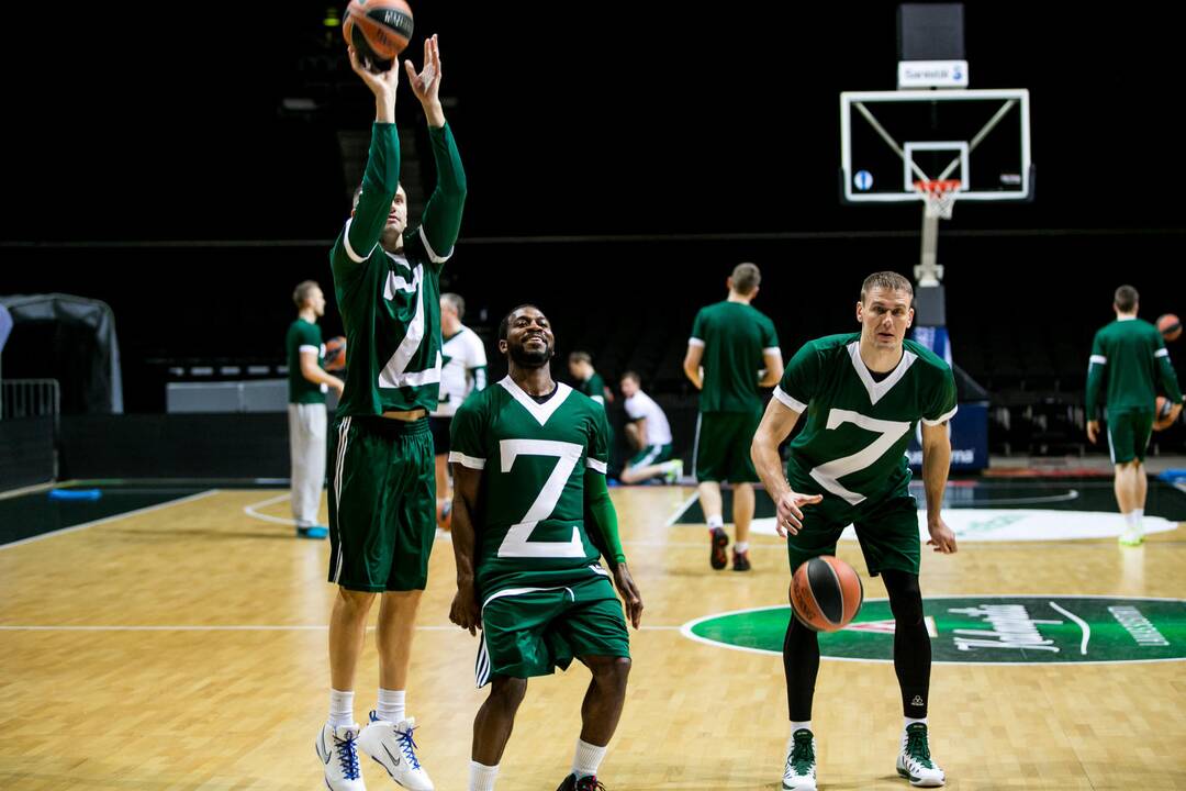 „Žalgirio“ treniruotė prieš susitikimą su Maskvos CSKA