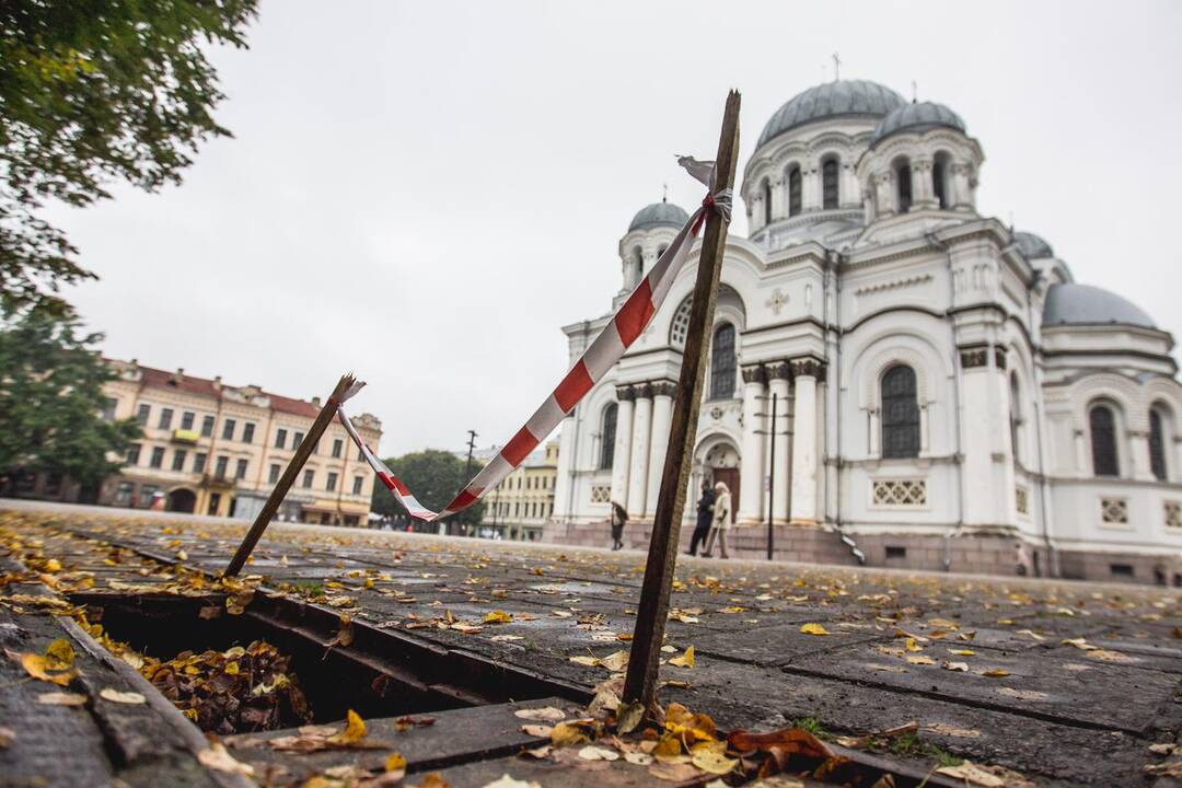 Vandens surinkimo grotelės prie Soboro