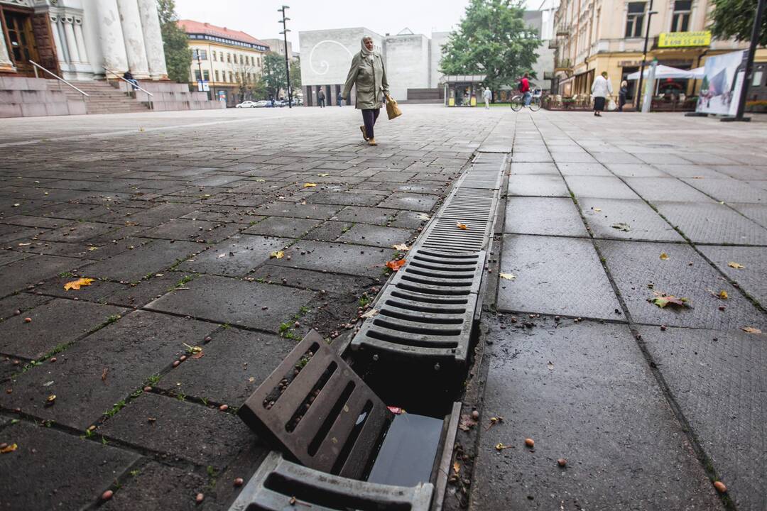 Vandens surinkimo grotelės prie Soboro
