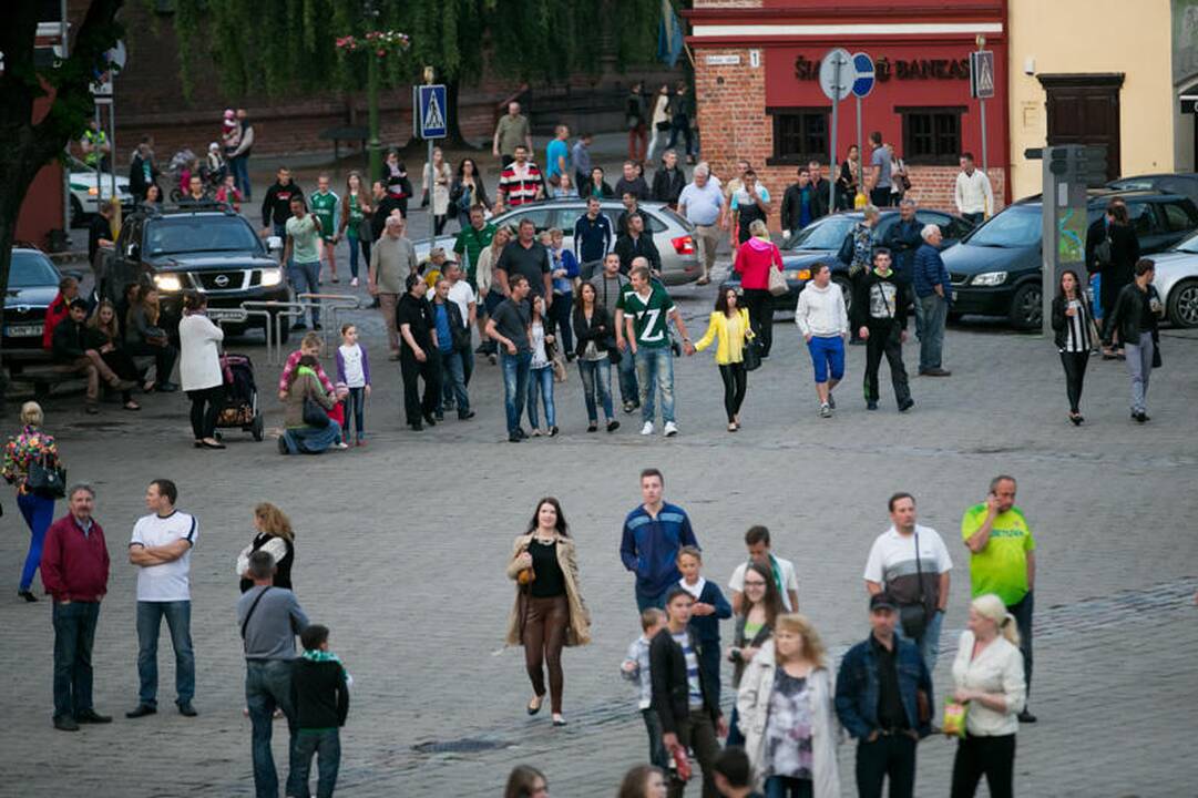 Žalgiriečių sutikimas Kauno Rotušėje