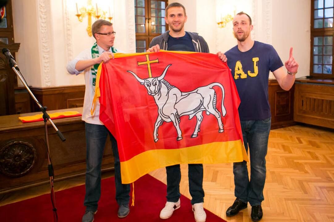 Žalgiriečių sutikimas Kauno Rotušėje