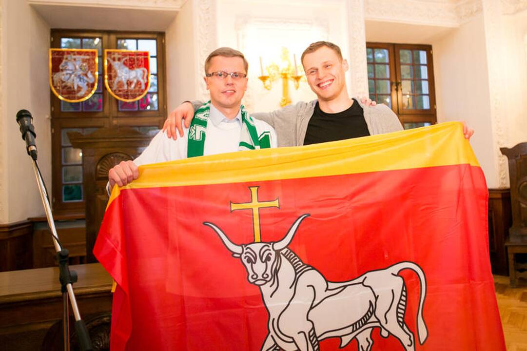 Žalgiriečių sutikimas Kauno Rotušėje