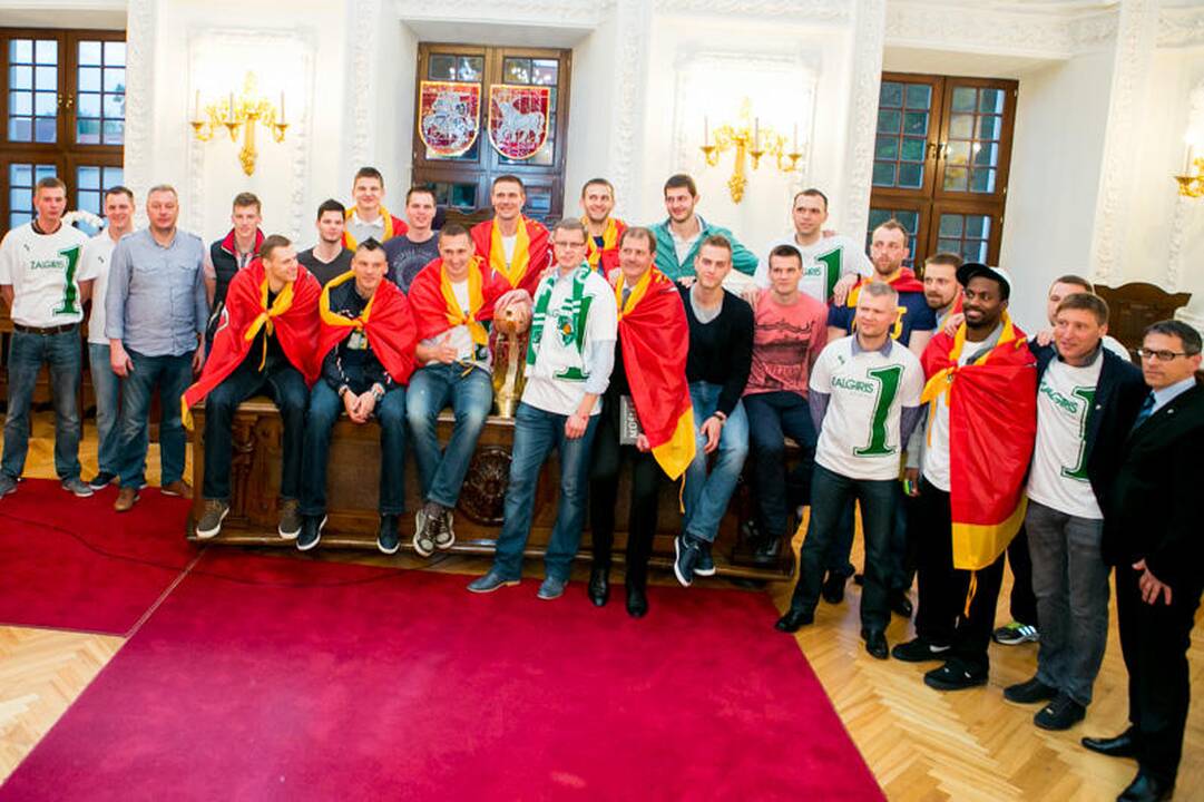 Žalgiriečių sutikimas Kauno Rotušėje