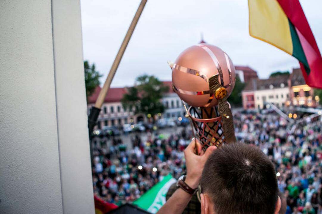 Žalgiriečių sutikimas Kauno Rotušėje