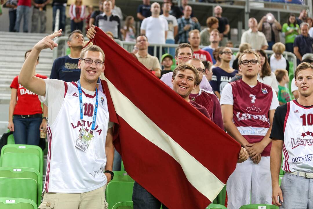 "Eurobasket": Latvija - Belgija 