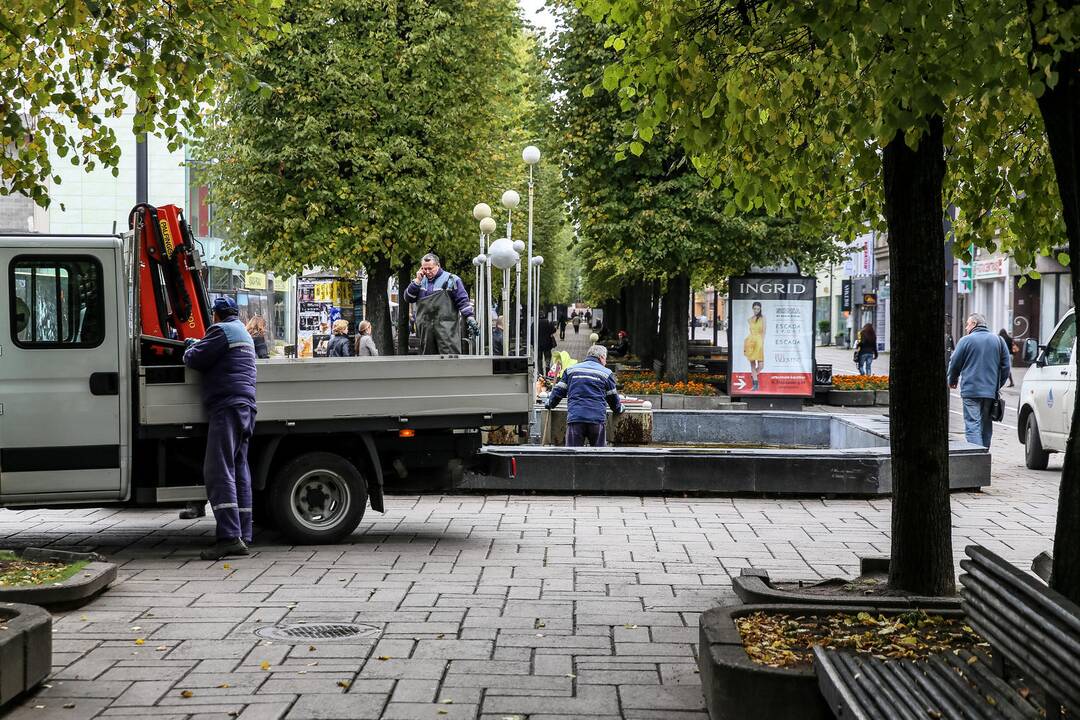 Išjungiamas Laisvės alėjos fontanas