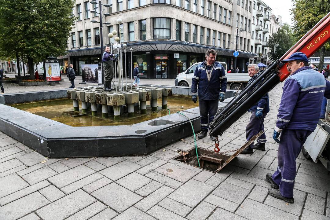 Išjungiamas Laisvės alėjos fontanas