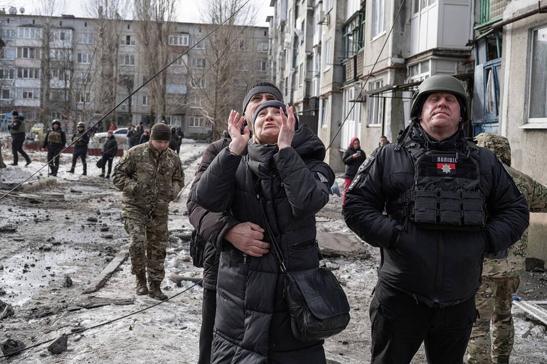 Rusų karių pajėgoms smogus Pokrovskui Donecko srityje žuvo žmogus, dar 12 sužeisti
