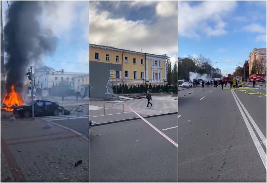 V. Zelenskis apie sprogimus: rusų kariai žudo žmones iš Kyjivo ir Dnipro, einančius į darbą