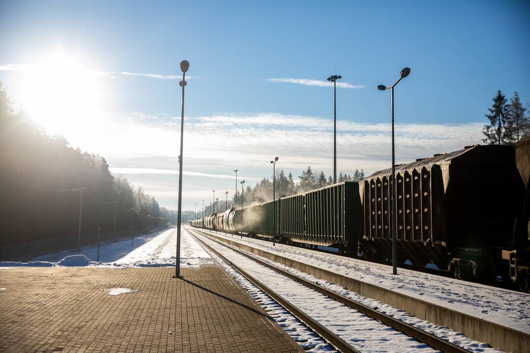 Pasienio kontrolės punkte tikrinami „Belaruskalij“ vagonai