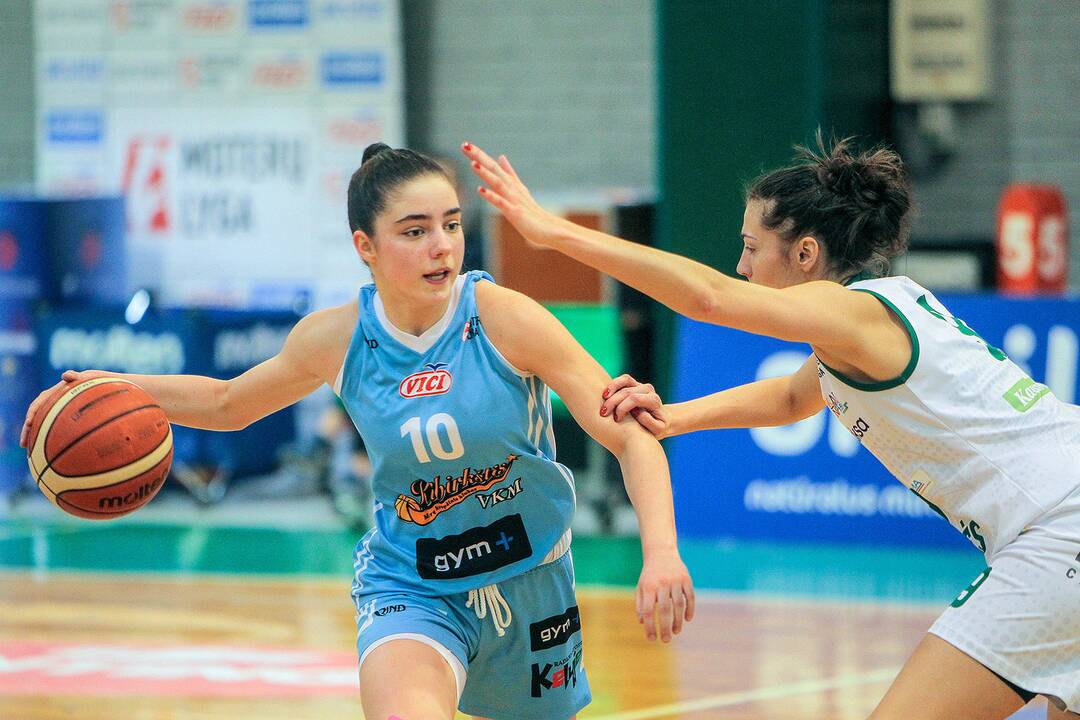 Moterų lyga: „Aistės-LSMU“ – „Kibirkštis-VKM“ 97:52