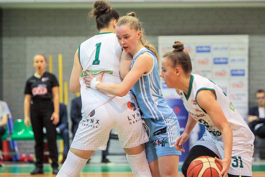 Moterų lyga: „Aistės-LSMU“ – „Kibirkštis-VKM“ 97:52