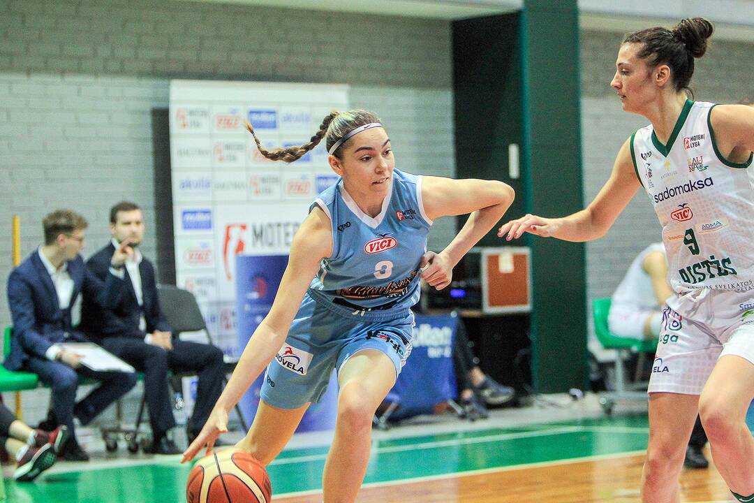 Moterų lyga: „Aistės-LSMU“ – „Kibirkštis-VKM“ 97:52