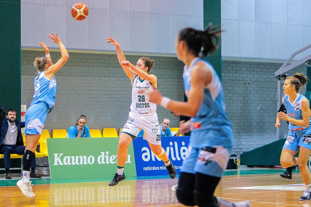 Moterų lyga: „Aistės-LSMU“ – „Kibirkštis-MRU“ 59:67