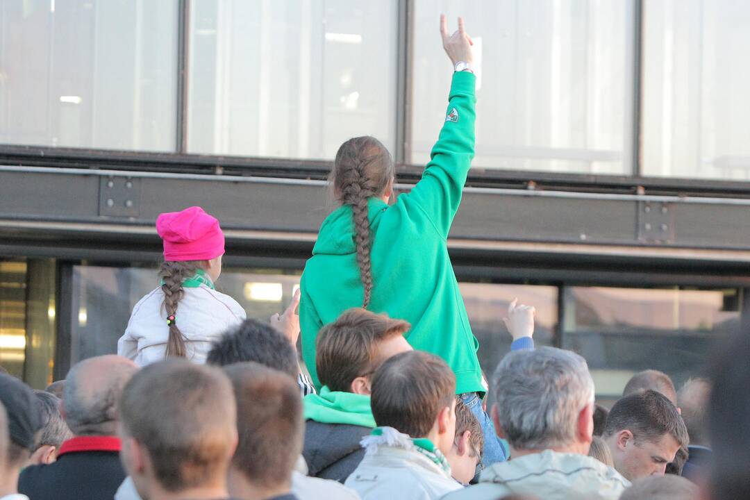 „Žalgirio“ krepšininkų ir aistruolių euforija