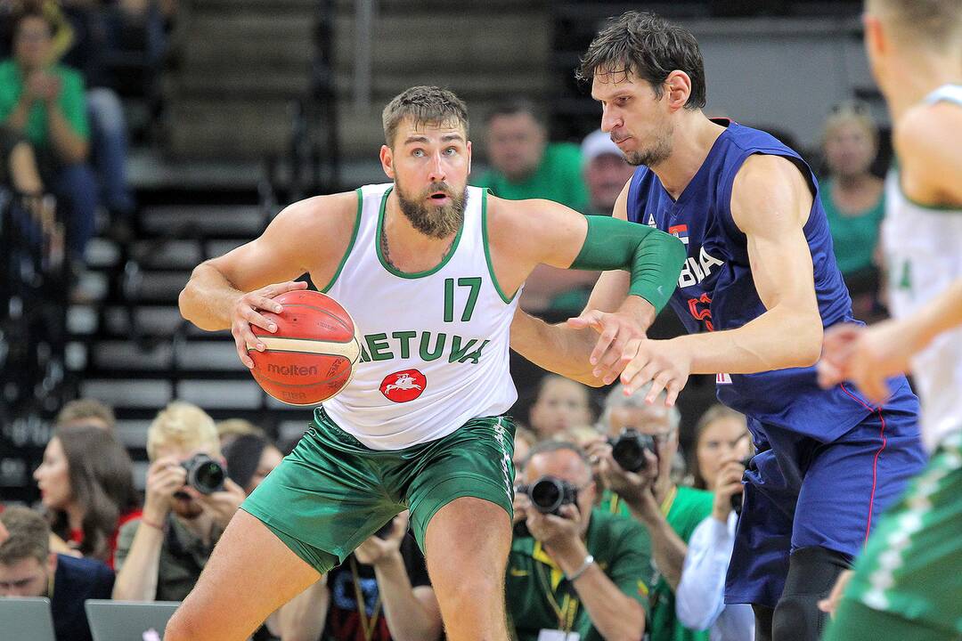 Krepšinis. Lietuva – Serbija 91:95