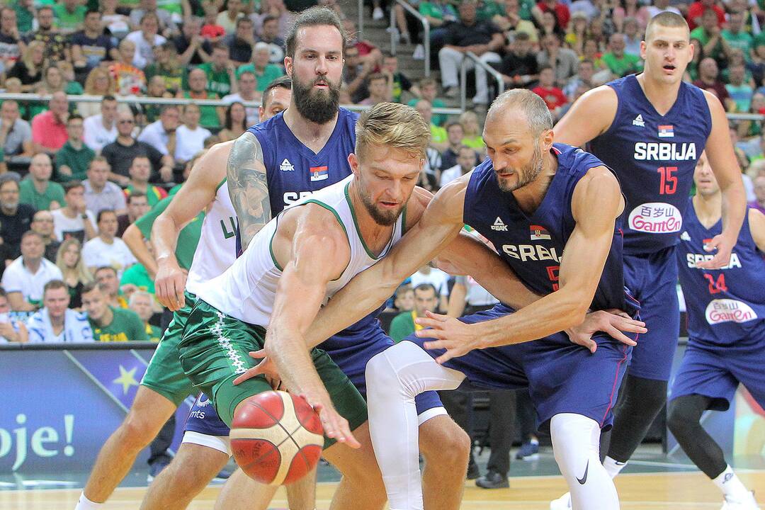 Krepšinis. Lietuva – Serbija 91:95