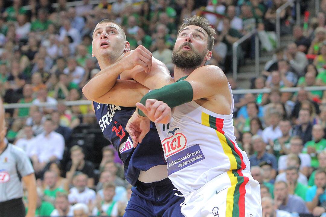 Krepšinis. Lietuva – Serbija 91:95