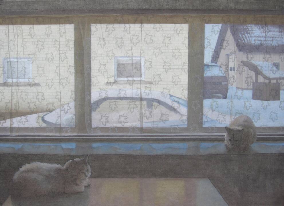 G.Marčiulynaitės paveikslas „Mikė ir Mikutė“ (2016). 