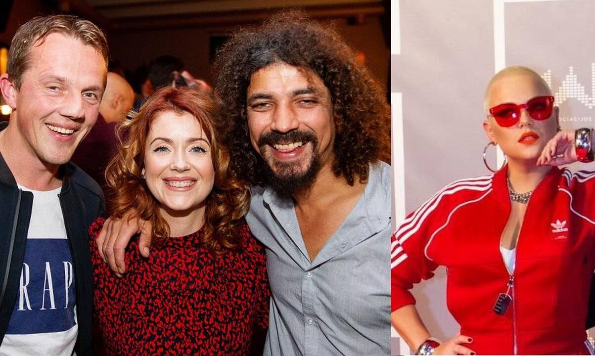 Grupė "Skamp" (kairėje) ir Justė Arlauskaitė-Jazzu 