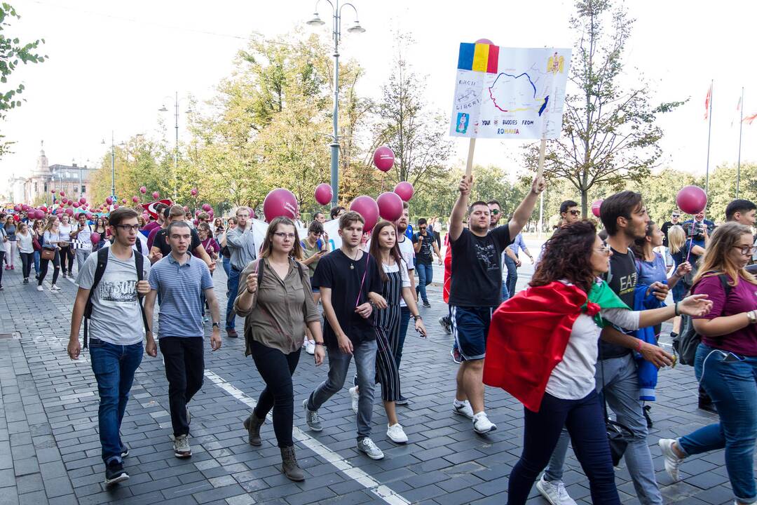 Šventinė VU studentų eisena