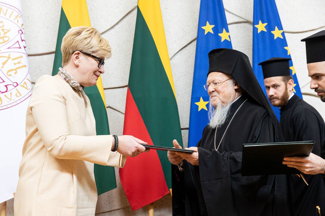 I. Šimonytė susitiko su Konstantinopolio patriarchu Baltramiejumi I