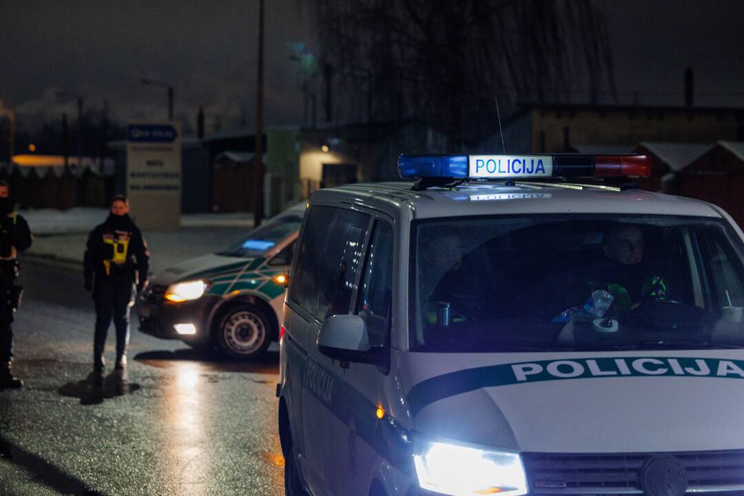Technikos gatvė saugoma policijos