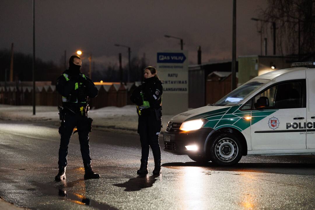 Technikos gatvė saugoma policijos