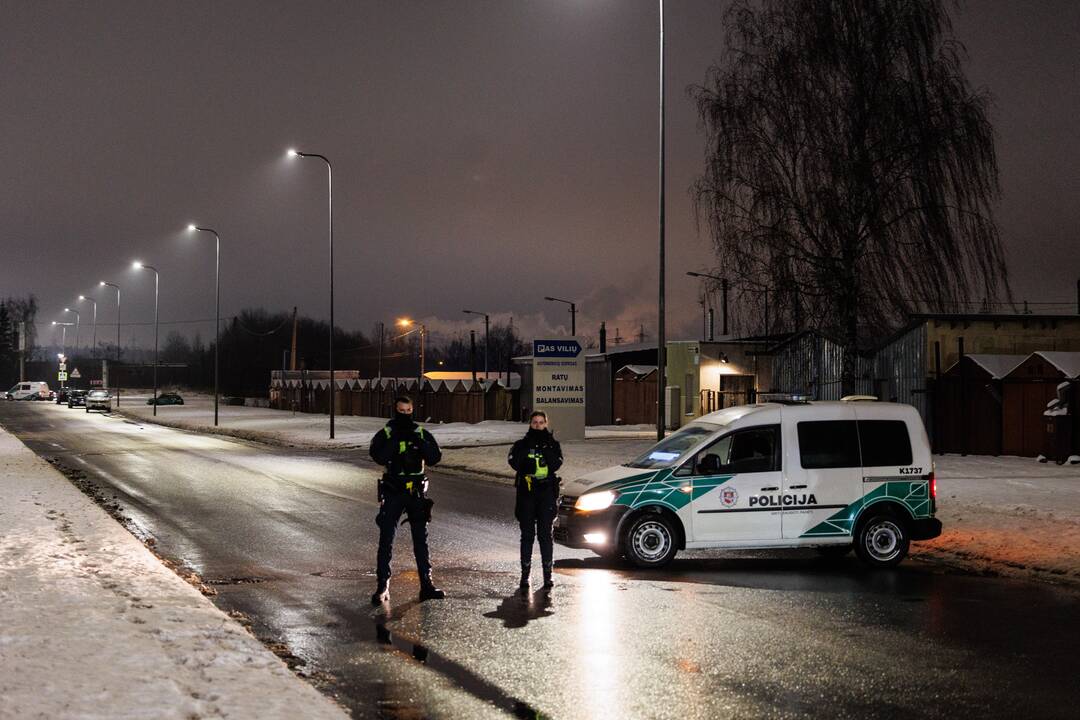 Technikos gatvė saugoma policijos